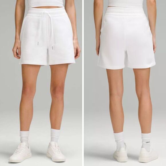 Lululemon Pants - Lululemon Scuba High-Rise Short 5" White size 6